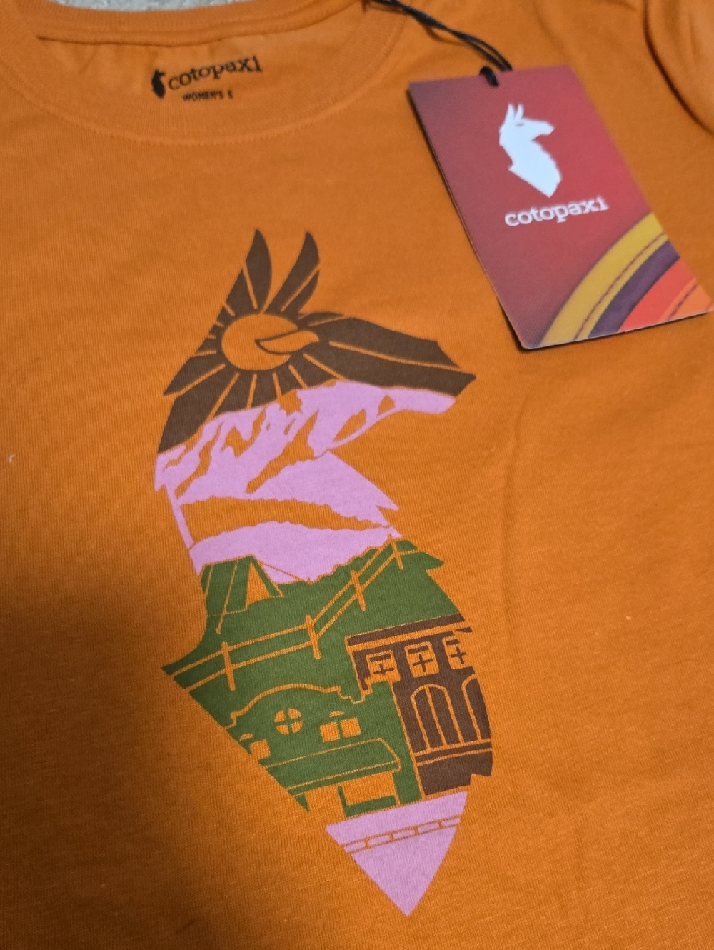 LIMITED EDITION! NWT cotopaxi City Llama Organic T-Shirt-Boulder-Tamarindo - Picture 3 of 5